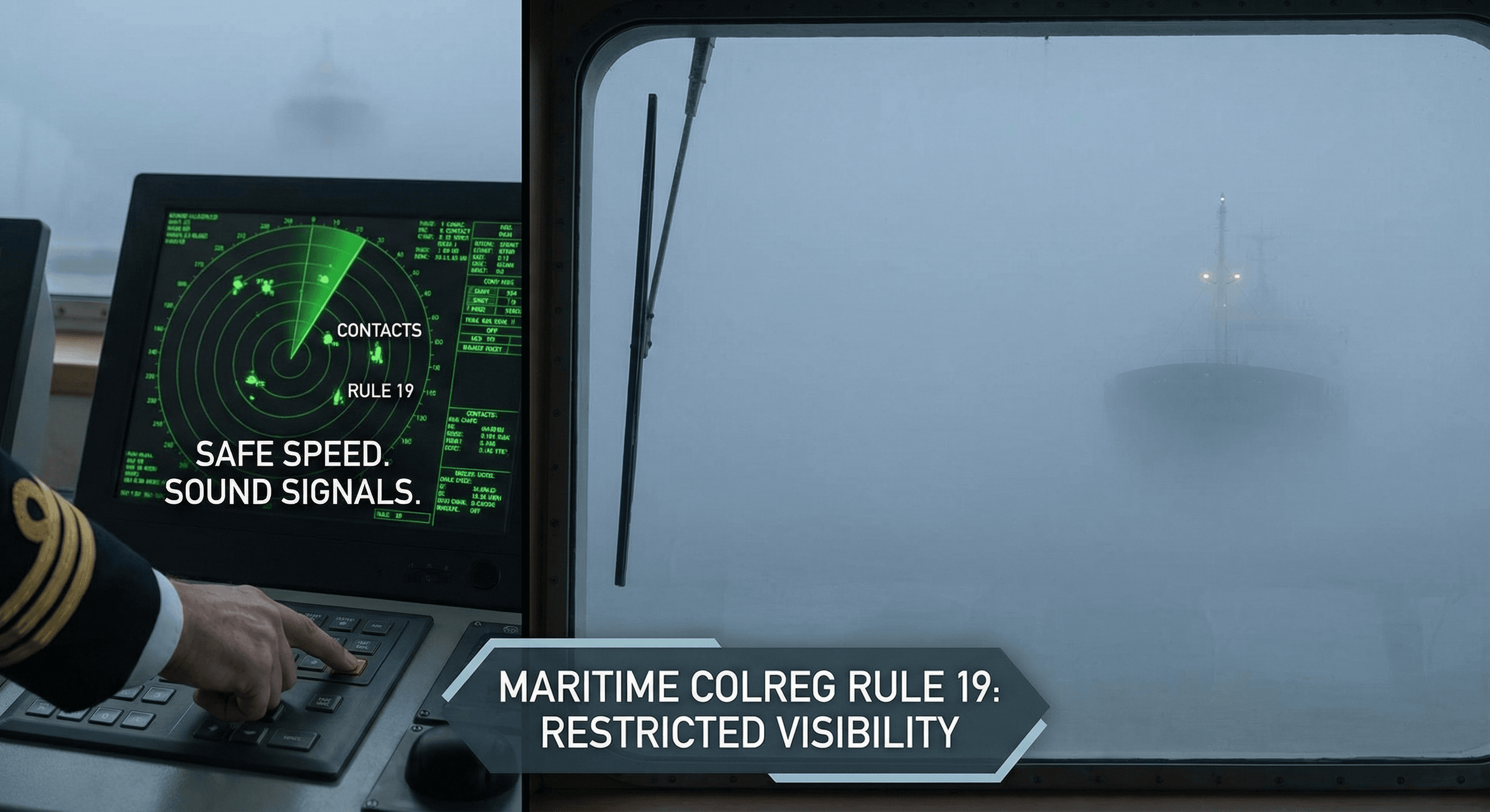 Conducta en visibilidad reducida maritime navigation diagram