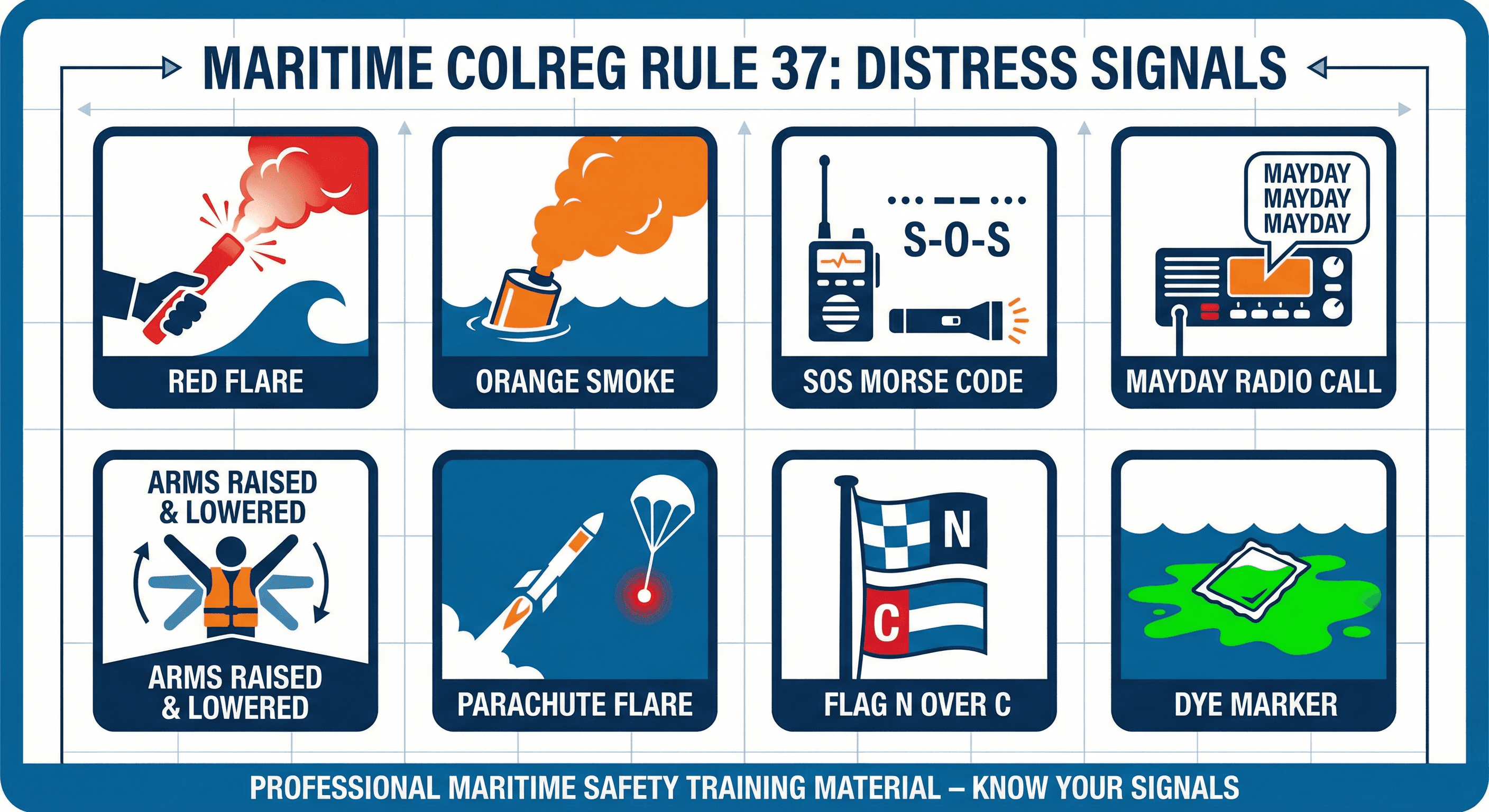 Señales de peligro maritime navigation diagram