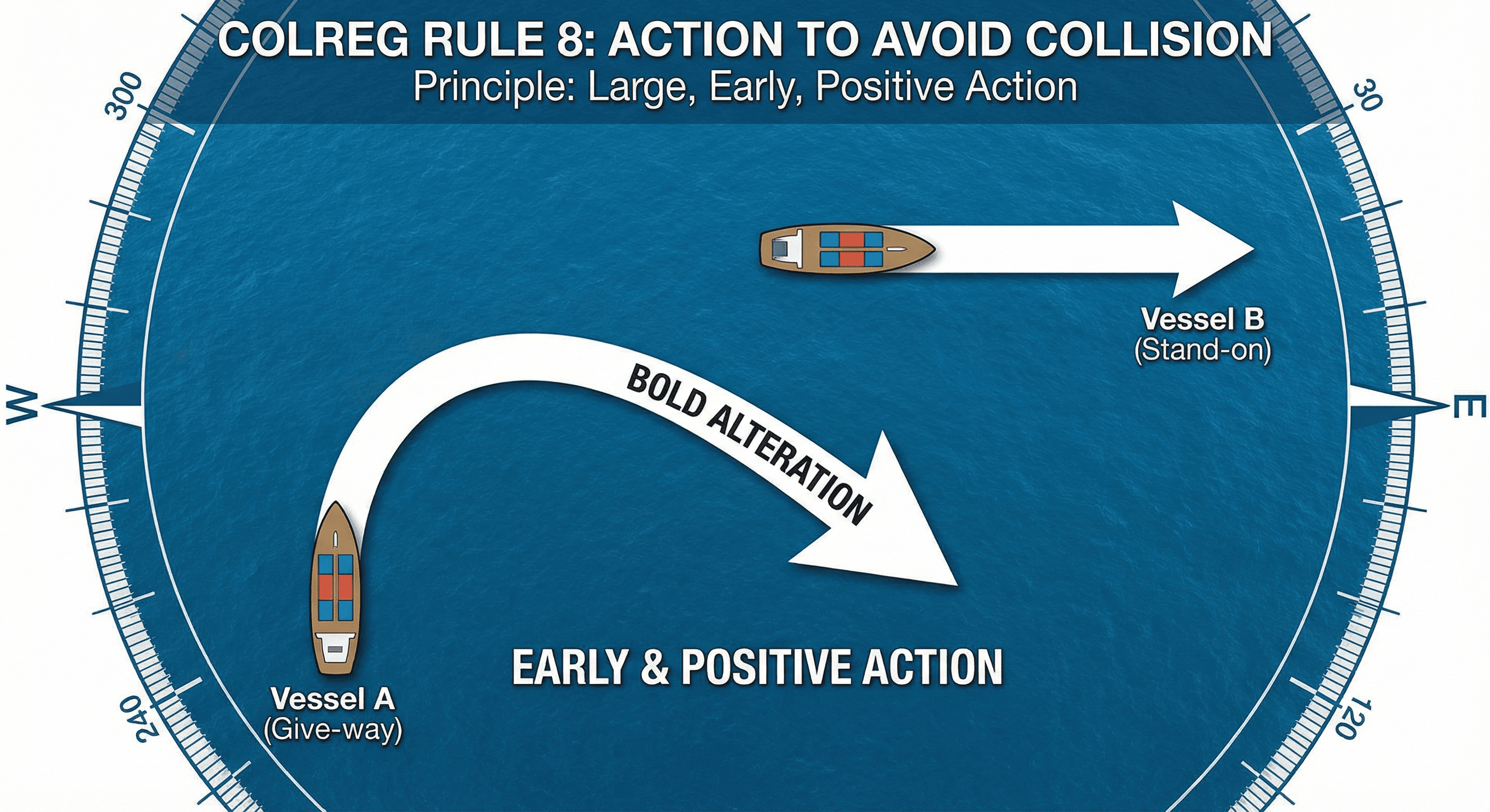 Maniobra para evitar abordaje maritime navigation diagram