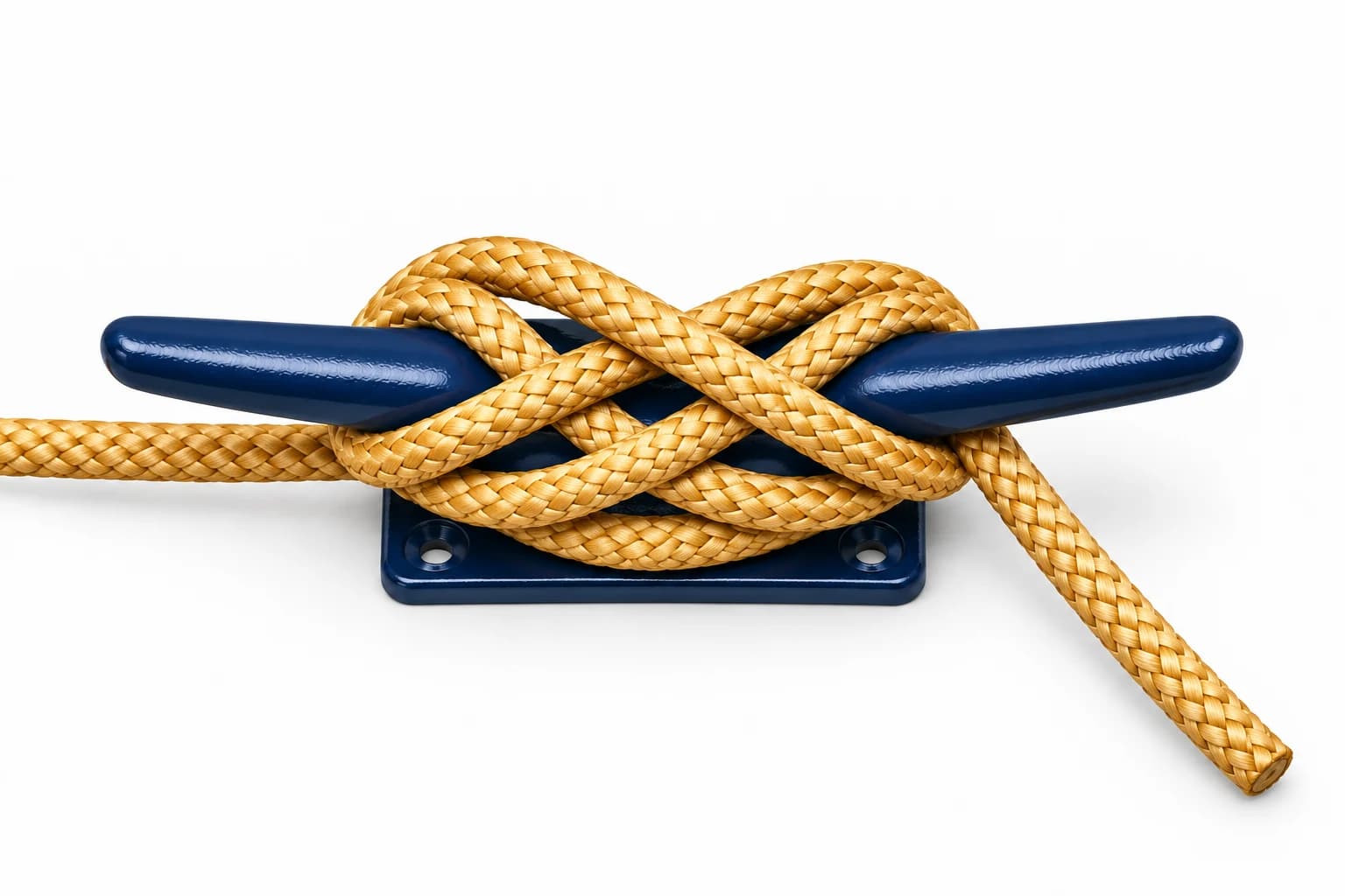 Cleat hitch: finished knot diagram
