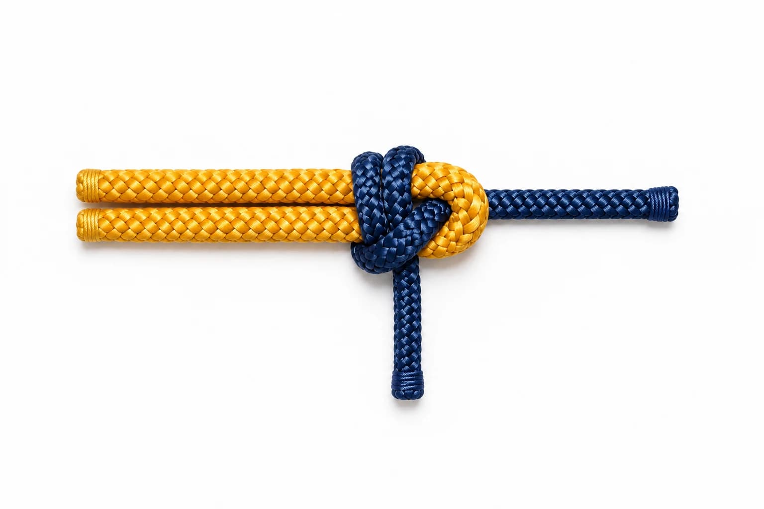 Double sheet bend: finished knot diagram