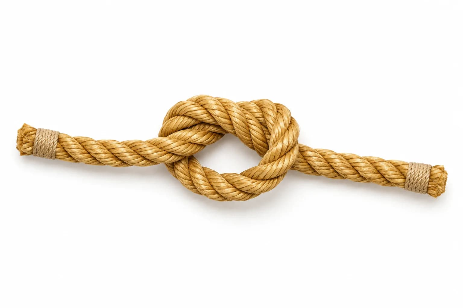 Overhand knot: finished knot diagram