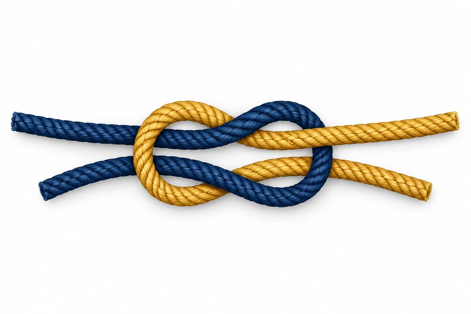 Reef knot: finished knot diagram