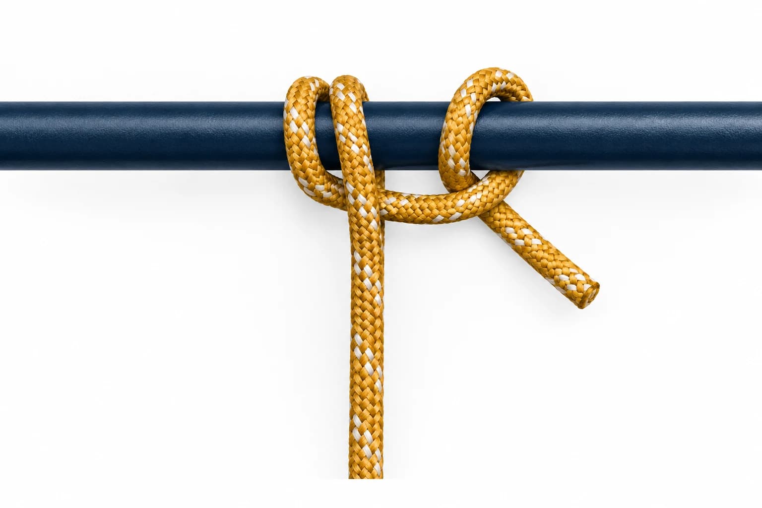 Rolling hitch: finished knot diagram